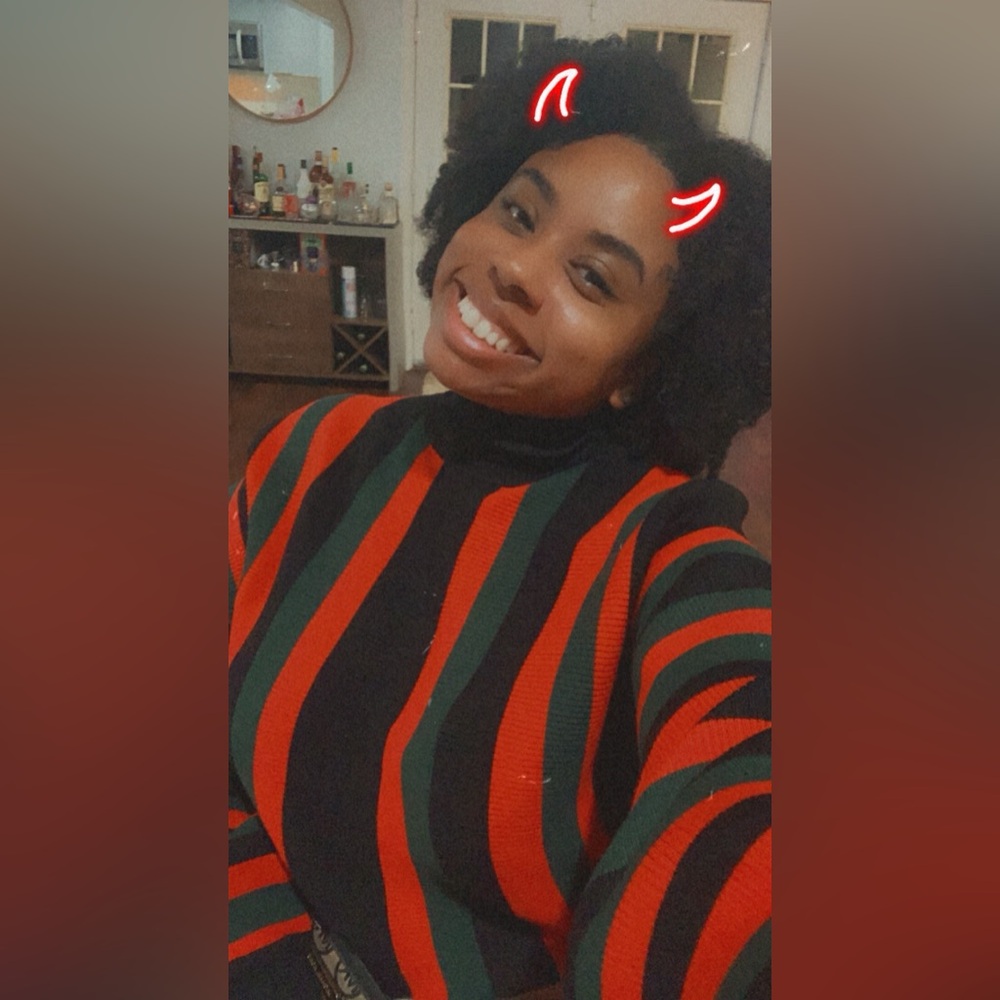 Striped Ribbed Knit Sweater - Picture 2 of 3